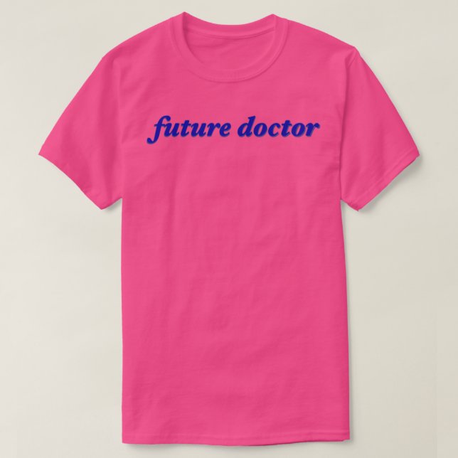 T-shirt futur médecin bleu design (Design devant)