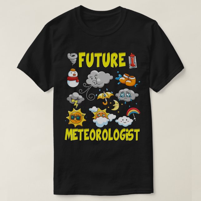 T-shirt Futur météorologiste des enfants Chemise Météo Pré (Design devant)