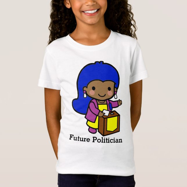 T-Shirt Futur mignonne fille Politicienne / Conférencier (Devant)