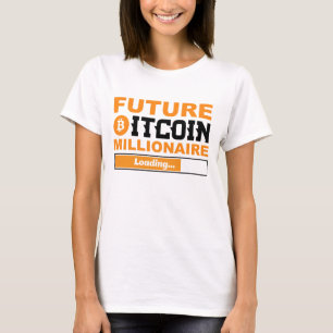 T-shirt Futur millionnaire Bitcoin Humour Cryptomonnaie