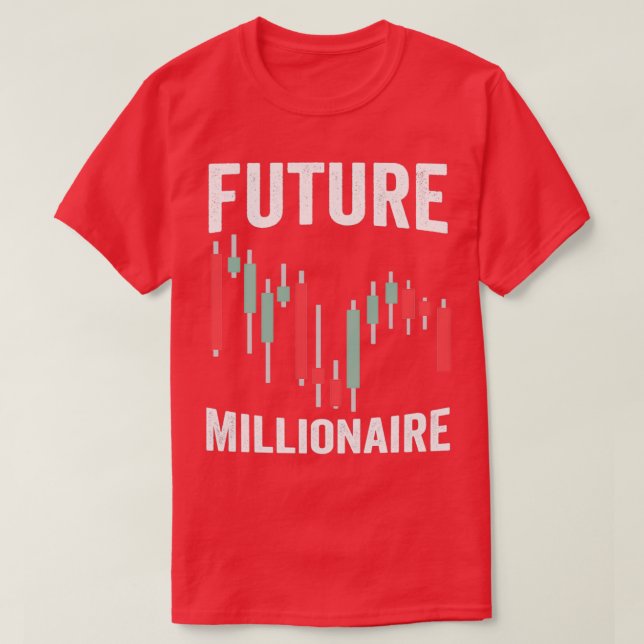 T-shirt Futur Millionnaire Funky Stock Market Capitalism D (Design devant)