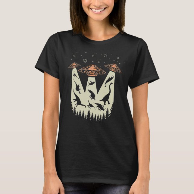 T-shirt Futur paléontologue Dinosaur Alien d'enlèvement Be (Devant)