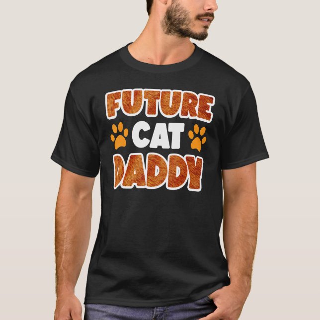 T-shirt Futur papa chat de chat (Devant)