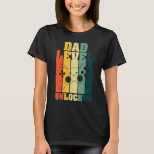 T-shirt Futur Papa Niveau Papa Débloqué Annonce De Grosses