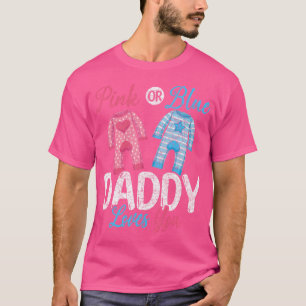 T-shirt Futur Papa Rose Ou Bleu Papa Vous Aime Genre Rev