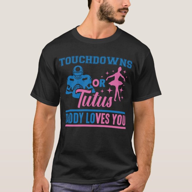 T-shirt Futur papa son touchdowns fille Tutus Baby (Devant)