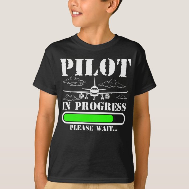 T-shirt Futur pilote Chargement d'avion amusant pilote (Devant)