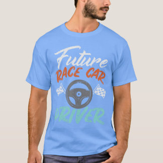T-shirt Futur Pilote De Course Cute Racer Racer Garçons Fi