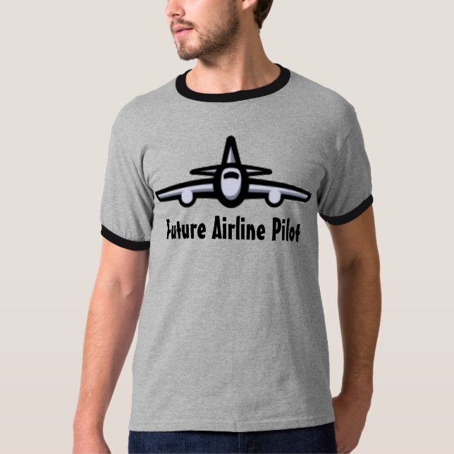 T-shirt Futur pilote de ligne aérienne (Devant)