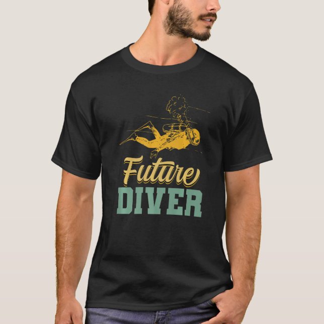 T-shirt Futur Plongée Plongée Plongée Aquaholic Plongée Pl (Devant)
