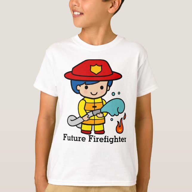 T-shirt Futur pompier en feu (Devant)