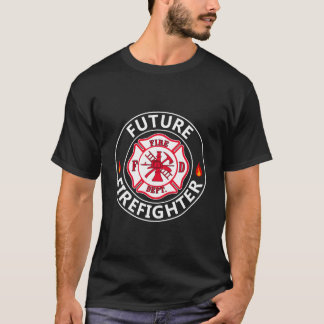 T-shirt Futur pompier Insigne de lutte contre les incendie