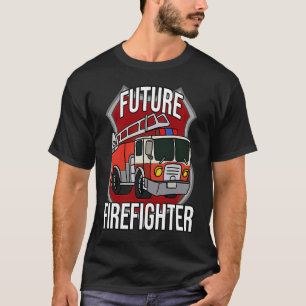 T-shirt Futur pompier pompier pompier camion voiture enfan