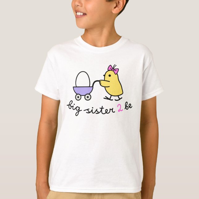 T-shirt Futur poussin de grande soeur (Devant)