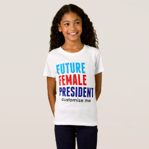 T-Shirt Futur Présidente Personnalisée Filles