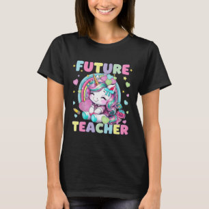 T-shirt Futur professeur de licorne mignonne Création de s