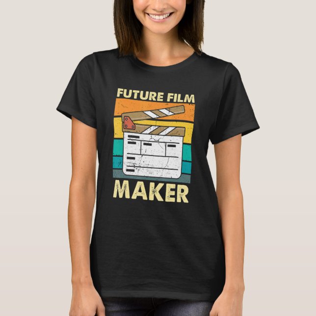 T-shirt Futur réalisateur de films Clapperboard réalisateu (Devant)