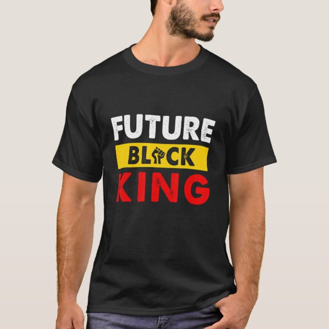 T-shirt Futur Roi Noir Fier Fier BLM Melanin Pr (Devant)