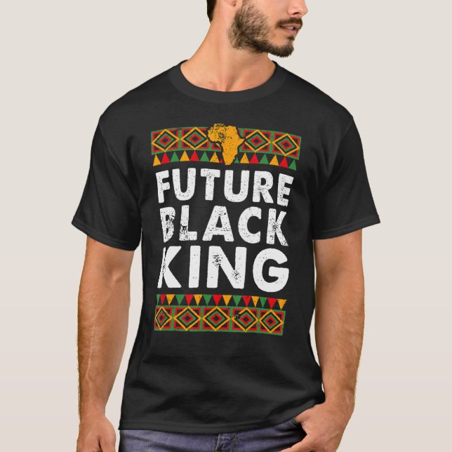 T-shirt Futur Roi Noir Fier Melanin Africain Américain P (Devant)