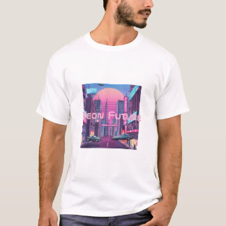T-shirt Futur T Shirt rétro des années 80 - Synthwave Neon