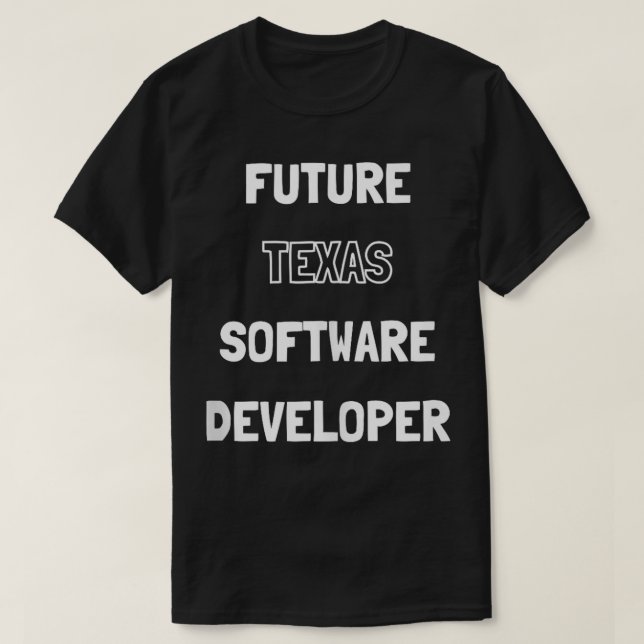 T-shirt Futur Texas Software Developer Étudiants et enfant (Design devant)