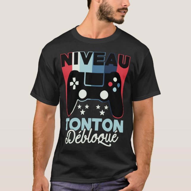 T-shirt Futur Tonton Gamer Faire-part Grossesse oncle B (Devant)
