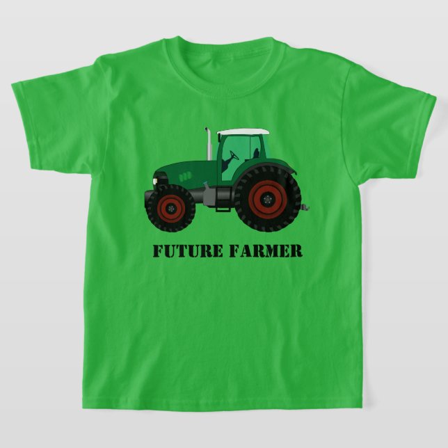 T-shirt Futur tracteur vert agricole (Poser)