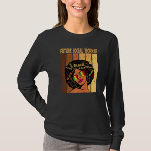 T-shirt Futur travailleur social Afro Africaine Femmes Bla