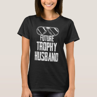 T-shirt Futur Trophée Fiancé Marié à Devenir Mari Célibata