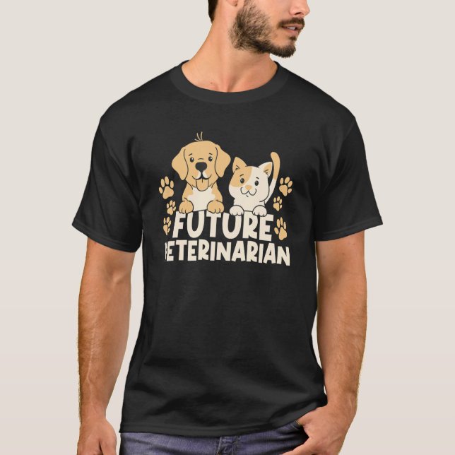 T-shirt Futur Vétérinaire Assistant vétérinaire Tech Ani (Devant)
