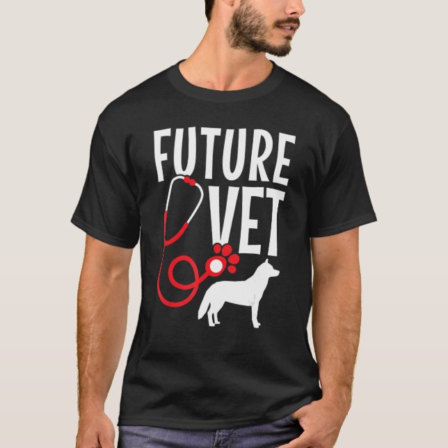 T-shirt Futur vétérinaire Devenir médecin animal 1 (Devant)