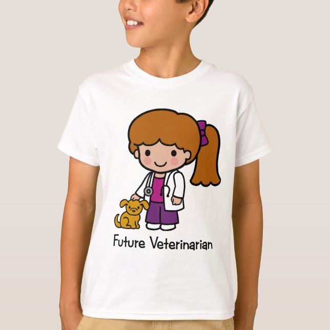 T-shirt Futur vétérinaire - fille (Devant)