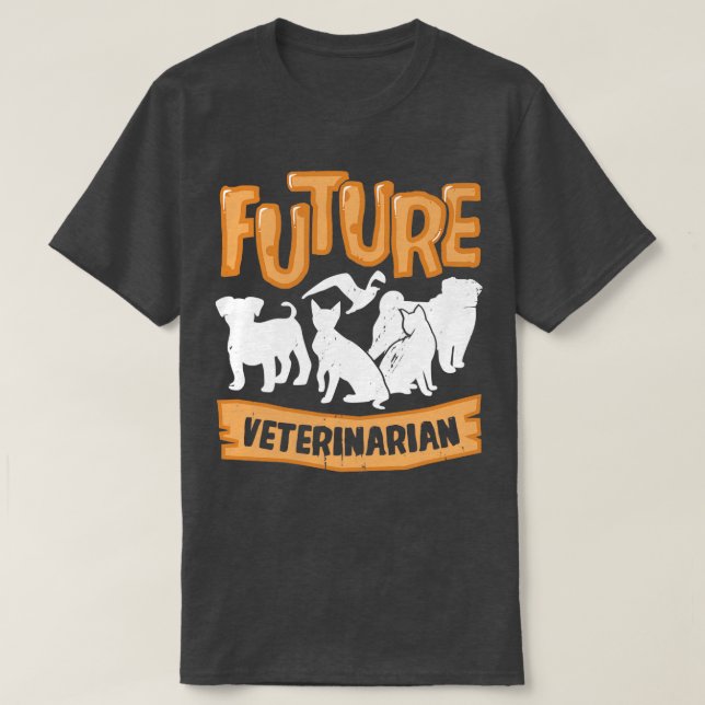 T-shirt Futur Vétérinaire Vet School Cadeau étudiant (Design devant)