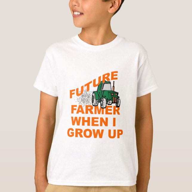 T-shirt Future agriculture d'Oliver d'agriculteur (Devant)