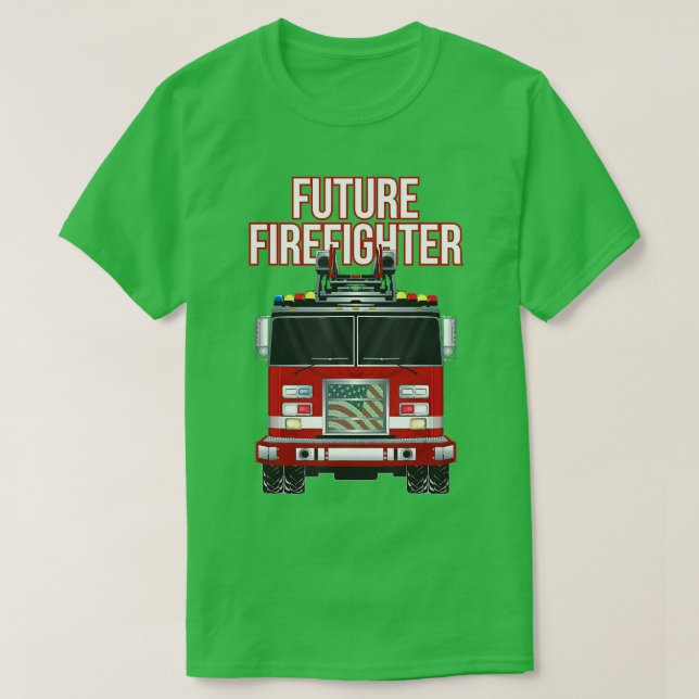 T-shirt Future American Firefighter Boys Fire Department T (Design devant)