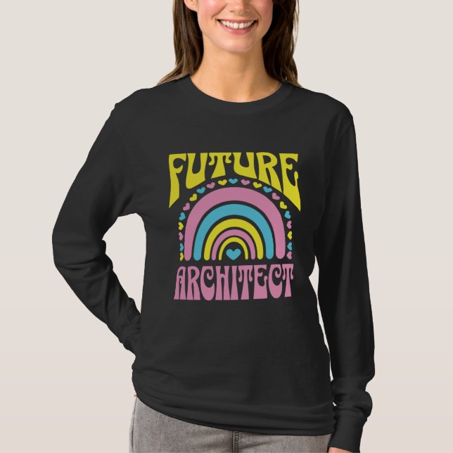 T-shirt Future Architect Bright Retro Rainbow Architects T (Devant)