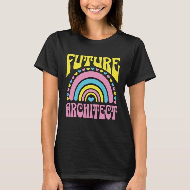 T-shirt Future Architect Bright Retro Rainbow Architects T (Devant)