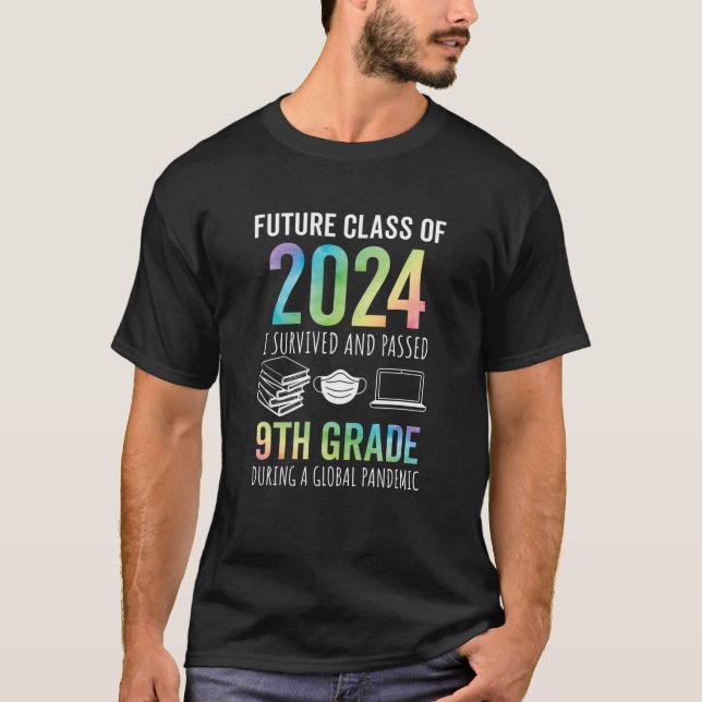 T-shirt Future Classe De 2024 9E Graduation 2021 (Devant)