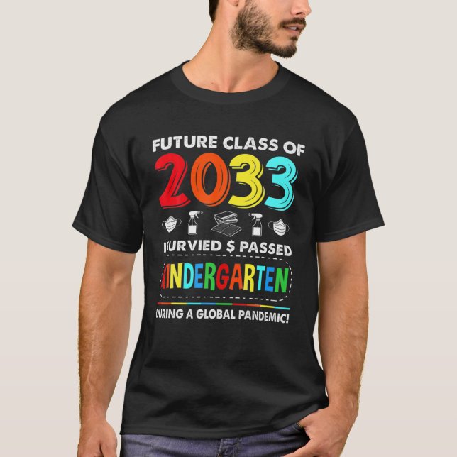 T-shirt Future Classe De 2033 Cadeau De L'Équipe De Jardin (Devant)