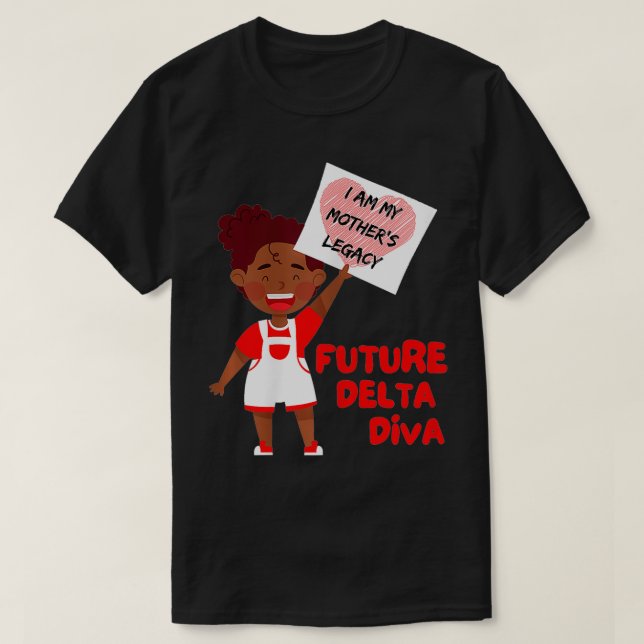 T-shirt Future Delta Diva Black Sorority 1913 (Design devant)
