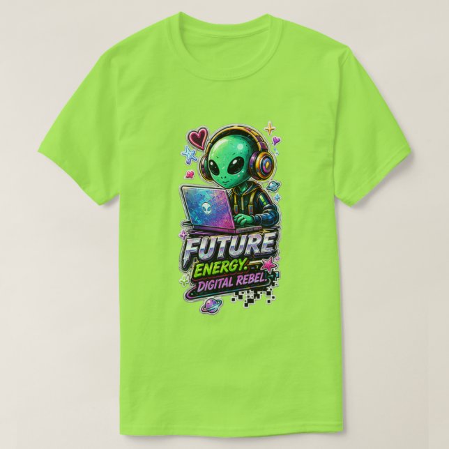 T-shirt Future Énergie ⚡ Cyber Rebelle  (Design devant)