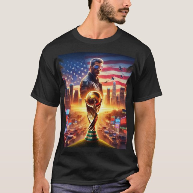 T-shirt Future et rétro 2026 USA WORLD CUP sur noir 2 (Devant)