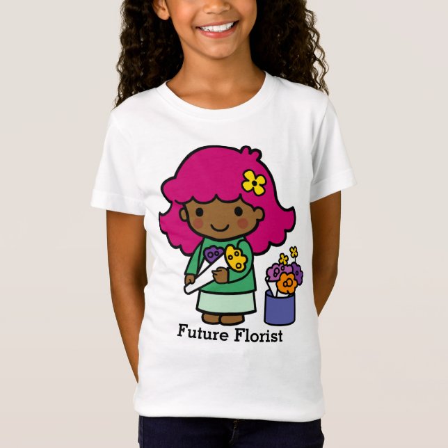 T-Shirt Future Fleuriste Fille aux Fleurs (Devant)