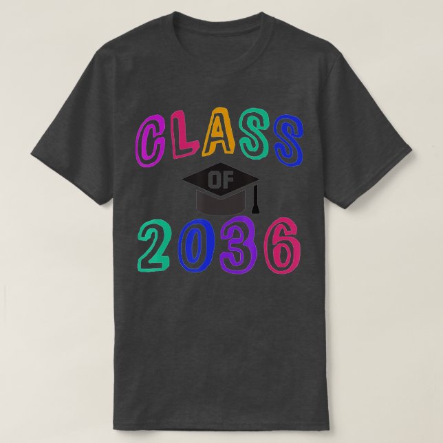 T-shirt Future Grads Année CLASSE De 2036 Augmenter Avec M (Design devant)