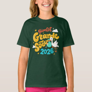 T-shirt Future Grande Sœur 2026 Je Vais être Grande Soeur 