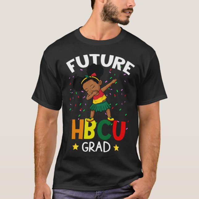 T-shirt Future HBCU Grad Graduate Afro Black Girl College  (Devant)