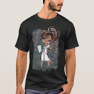 T-shirt Future infirmière noire Fille Étudiante en soins i