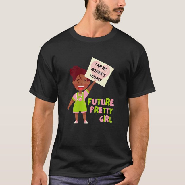 T-shirt Future Jolie Fille Première Sororité Noire 08 (Devant)