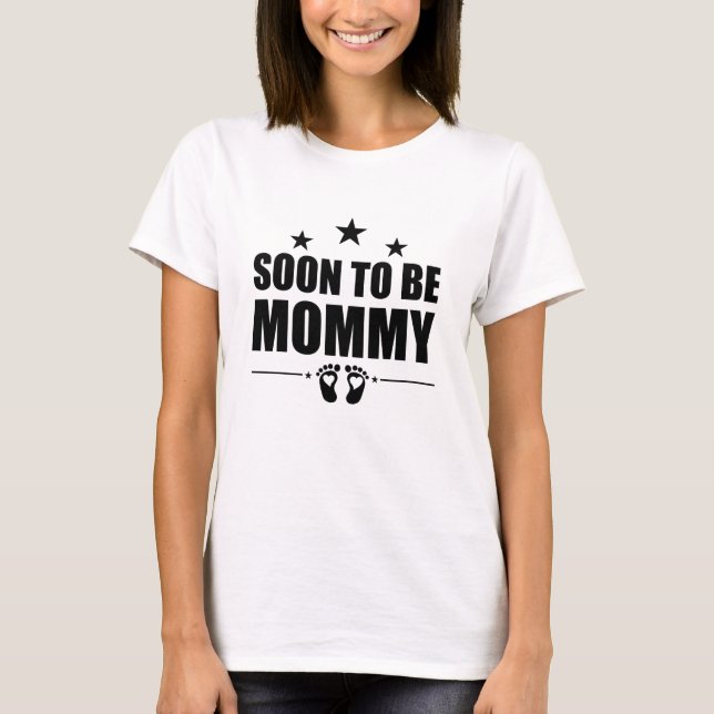 T-shirt Future Maman Annonce de Grossesse Révélation Maman (Devant)