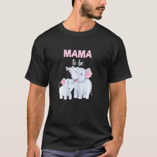 T-shirt Future Maman Elephant Mama Baby shower Girl